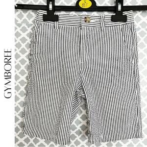 GYMBOREE Boys' Gray & White Seersucker Striped Shorts - Size 7